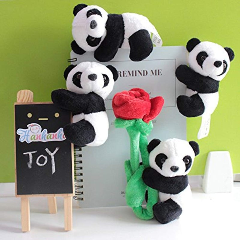SUSHAFEN 6Pcs Finger Panda Plush Panda Clips Curtain Holder Stand Note Clip Photo Holder Stand Chinese Style Souvenir Cute Panda Plush Toy Finger Kids Toy,Home Decoration Plant Pots Bonsai Craft Decor - Image 5